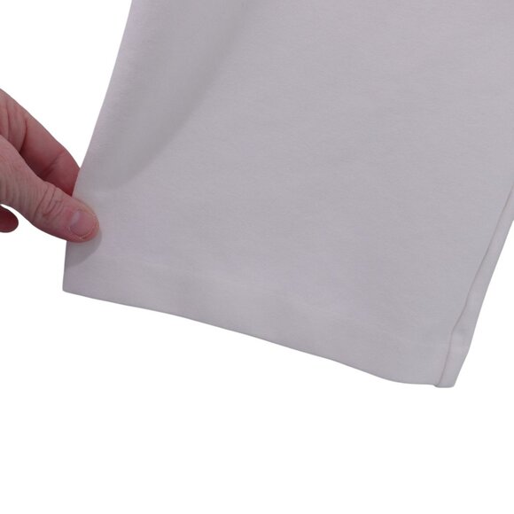 LN Susan Graver Smart Ponte Knit Sofia Straight Leg Crop Pants Sz PL Cream Petal - Picture 4 of 10